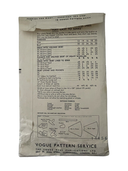 Vogue 8460 Womens Bust 36&quot; Evening Cocktail Dress FF