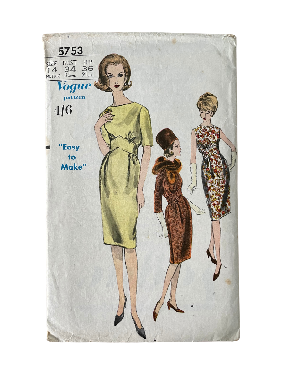 Vogue 5753 Womens Size 14 Dress