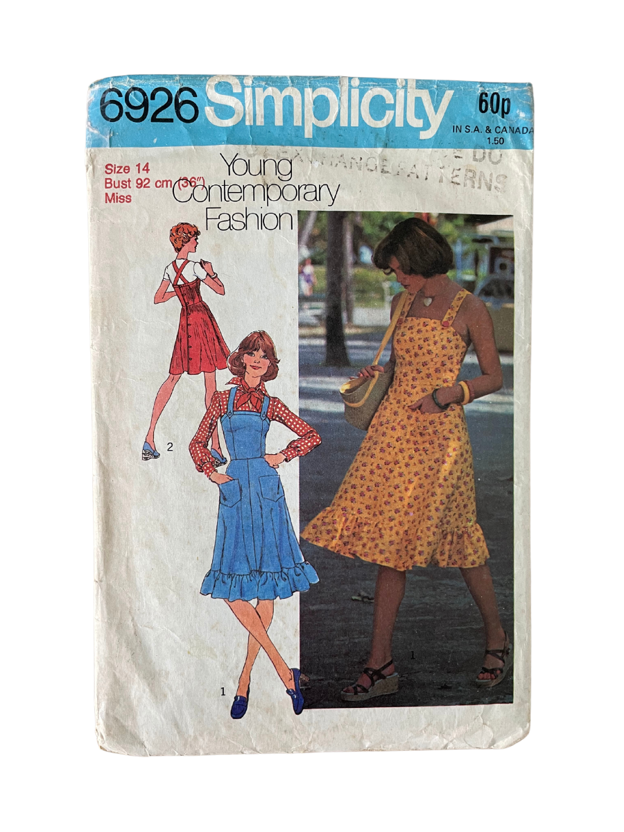 Simplicity 6926 Womens Size 14 Dress Pinafore