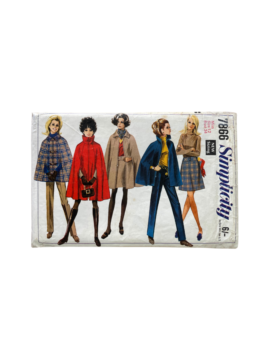 Simplicity 7866 Womens Size 10 Cape Trousers Skirt