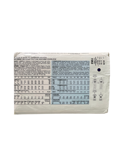 Vogue 7263 Womens Size 12 Jumpsuit Playsuit