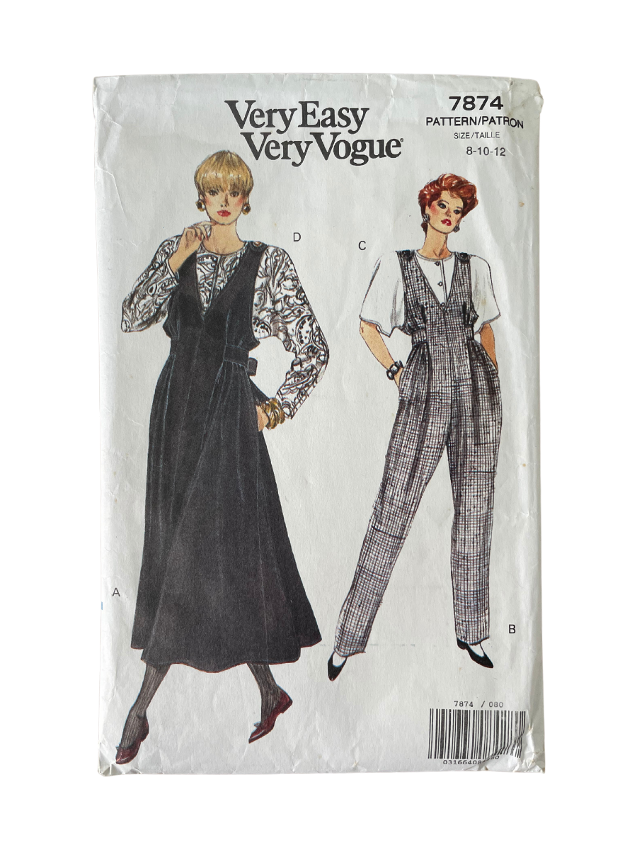 Vogue 7874 Womens Size 8-12 Maternity Dress Jumpsuit Top