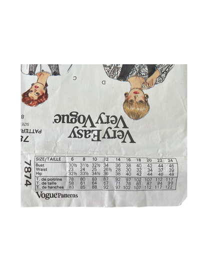 Vogue 7874 Womens Size 8-12 Maternity Dress Jumpsuit Top