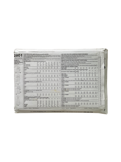 Simplicity 2801 Womens Size 8-16 Dress Jacket Trousers FF