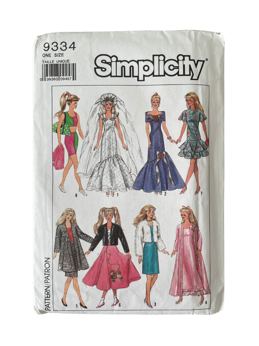 Simplicity 9334 Doll Size 11&