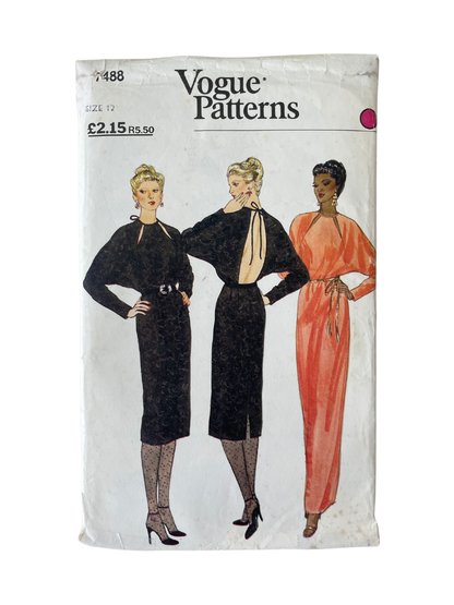 Vogue 7488 Womens Size 10 Dress FF