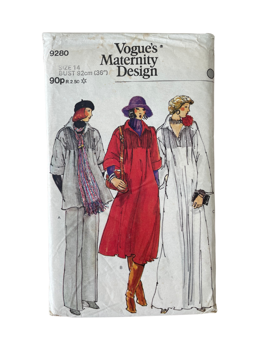 Vogue 9280 Womens Size 12 Maternity Dress Top