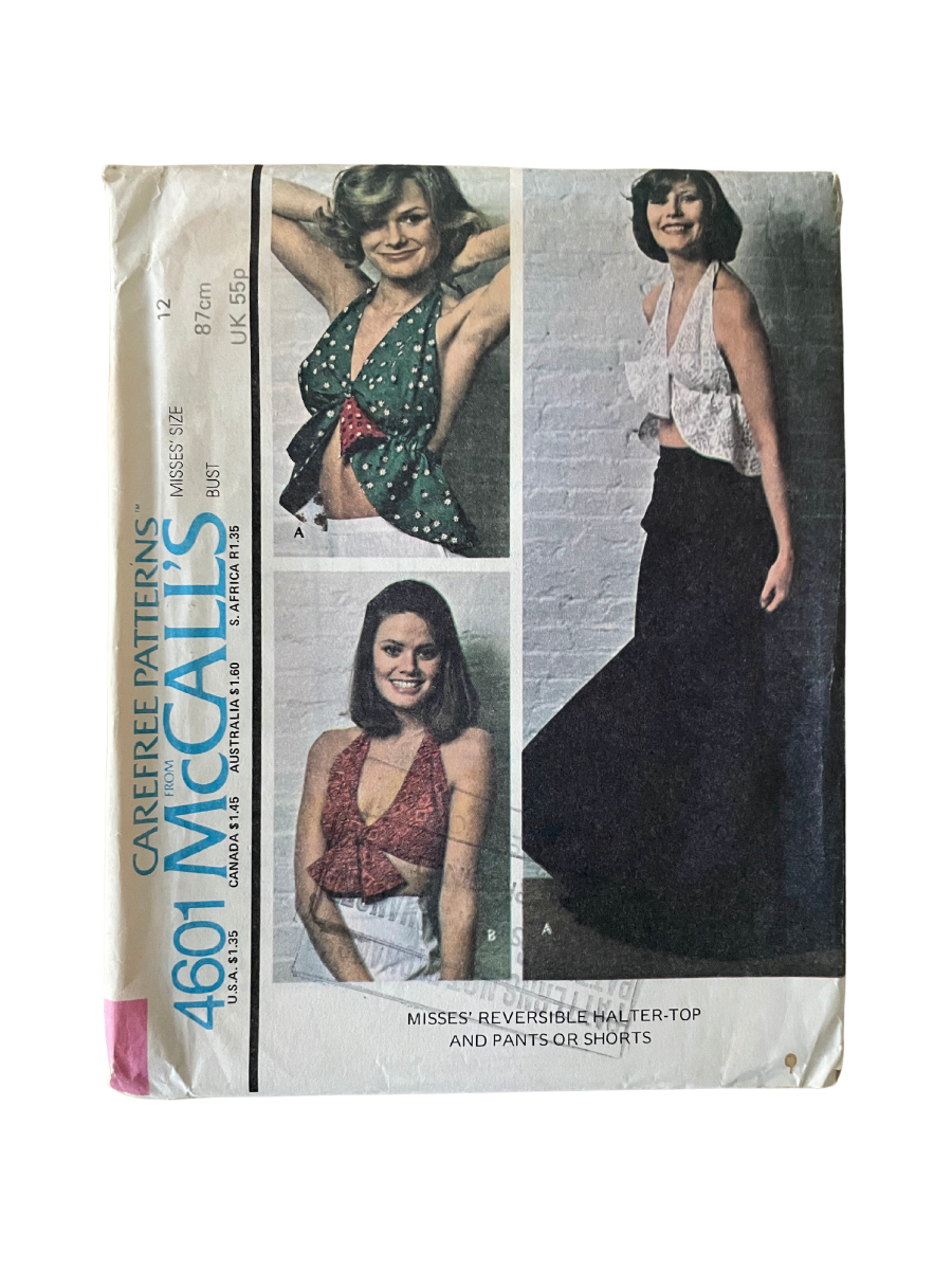 McCalls 4601 Womens Size 10 Halter Top Trousers Shorts FF