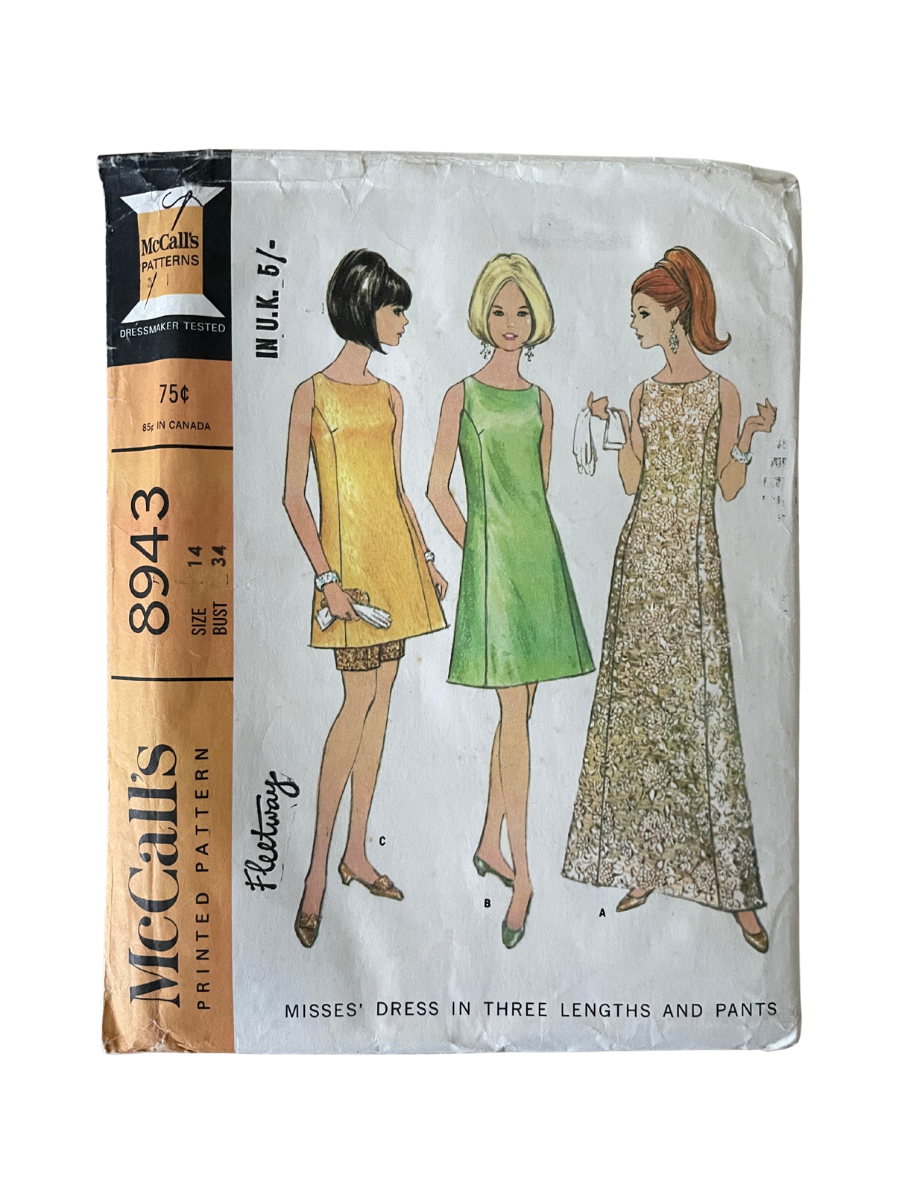 McCalls 8943 Womens Size 10 Dress Shorts FF