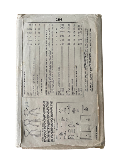 Simplicity 2398 Womens Size 12 Dress FF