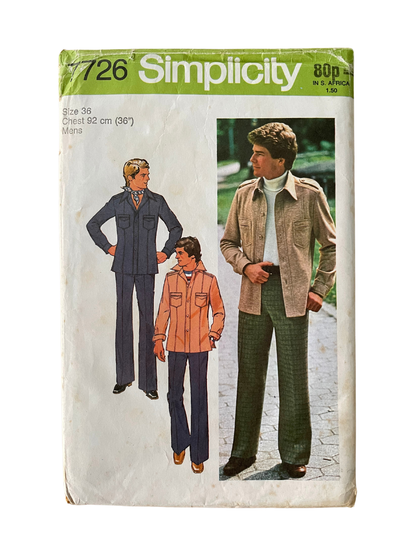 Simplicity 7726 Mens Jacket Trousers FF