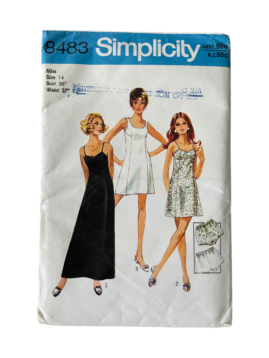 Simplicity 8483 Womens Size 12 Slip FF