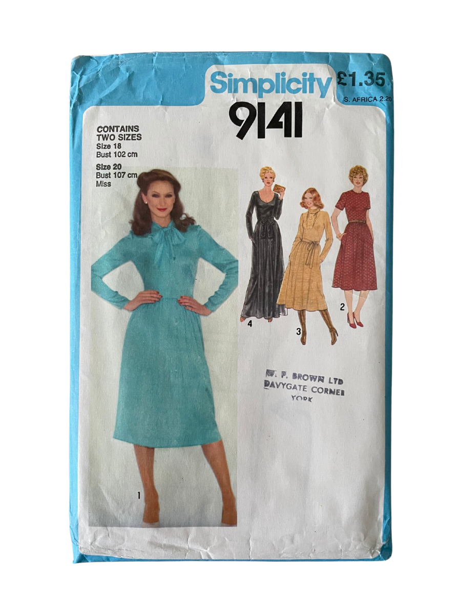 Simplicity 9141 Womens Size 16-18 Dress FF