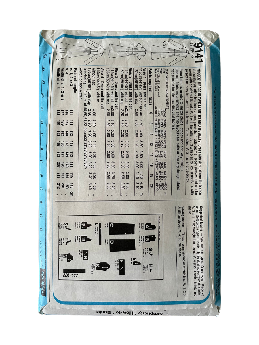 Simplicity 9141 Womens Size 16-18 Dress FF