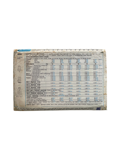 Style 4806 Size 36&quot; Chest Mens Waistcoat Trousers FF