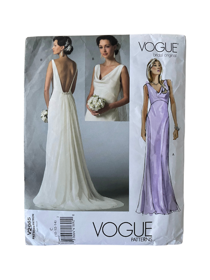 Vogue V2965 Womens Size 8-12 Wedding Dress Bridesmaid FF