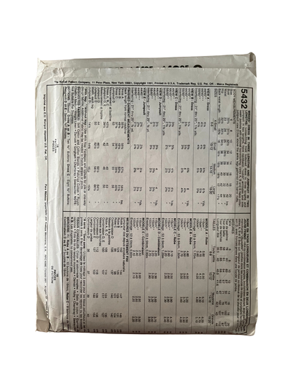 McCalls 5432 Womens Size 8-10 Dress Jumpsuit FF