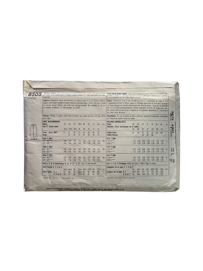 Simplicity 8505 Womens Size 14 Skirt FF