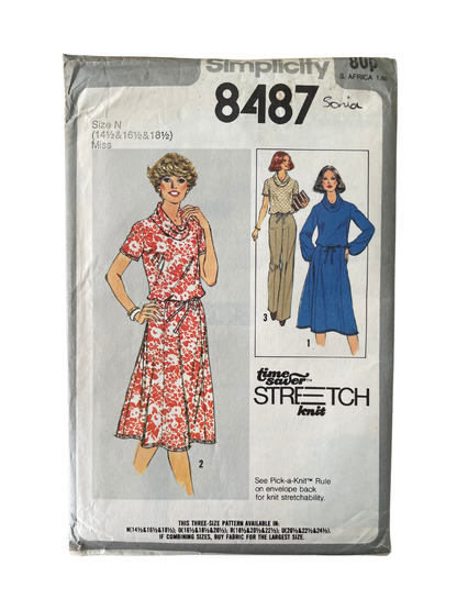 Simplicity 8487 Womens Size 14-18 Top Skirt Trousers FF