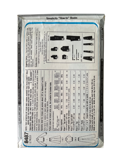 Simplicity 8487 Womens Size 14-18 Top Skirt Trousers FF