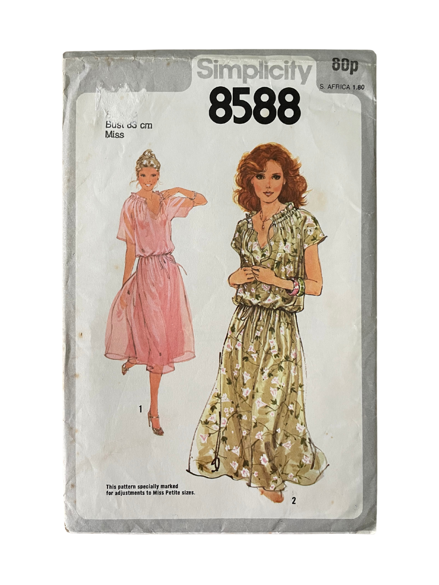 Simplicity 8588 Womens Size 8 UK Petite Dress FF