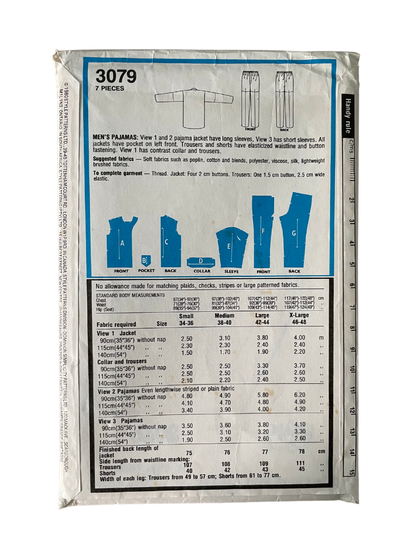 Style 3079 Mens Size 42-44 UK Pyjamas FF