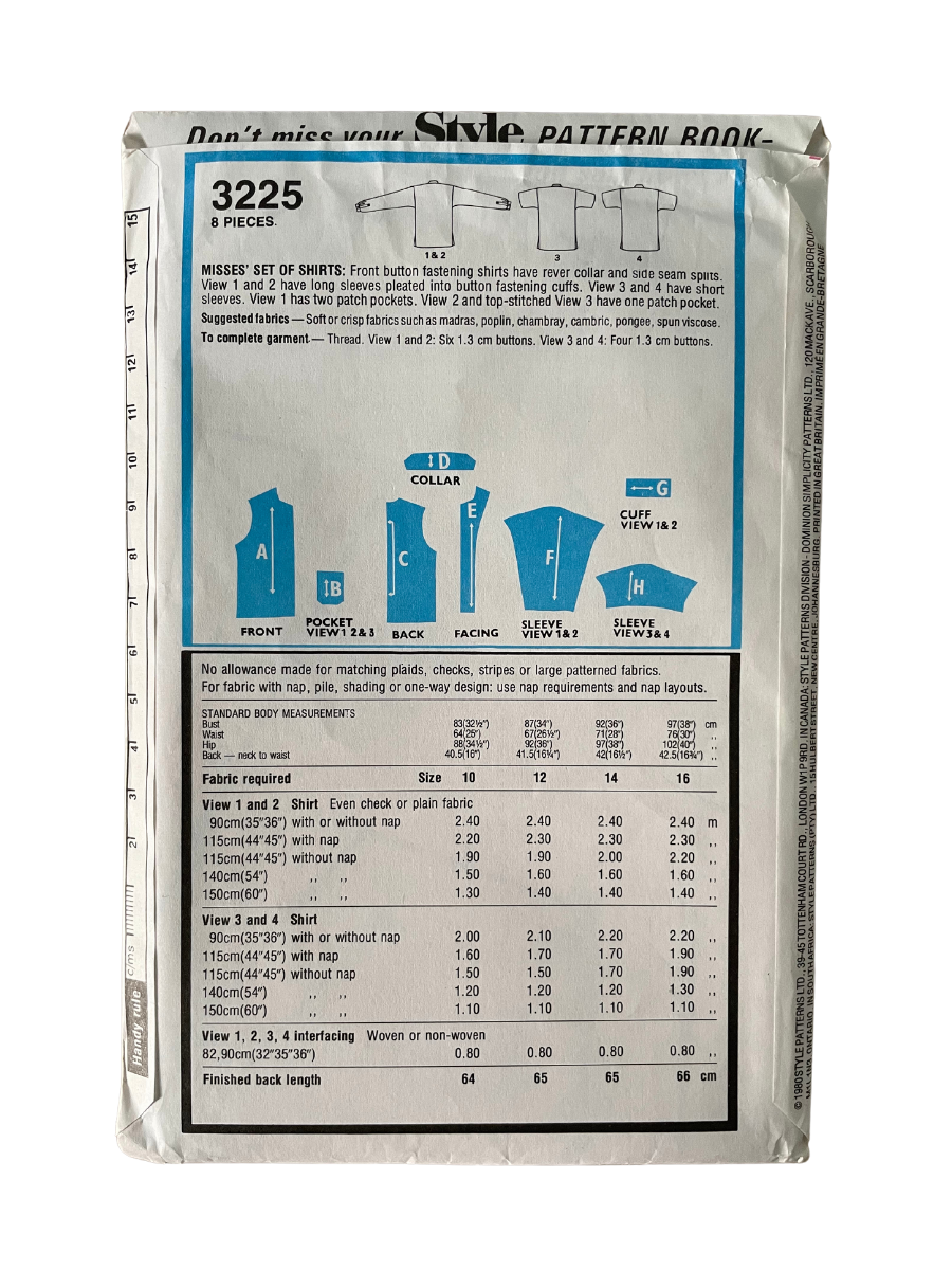 Style 3225 Womens Size 12 UK Blouse Shirt FF