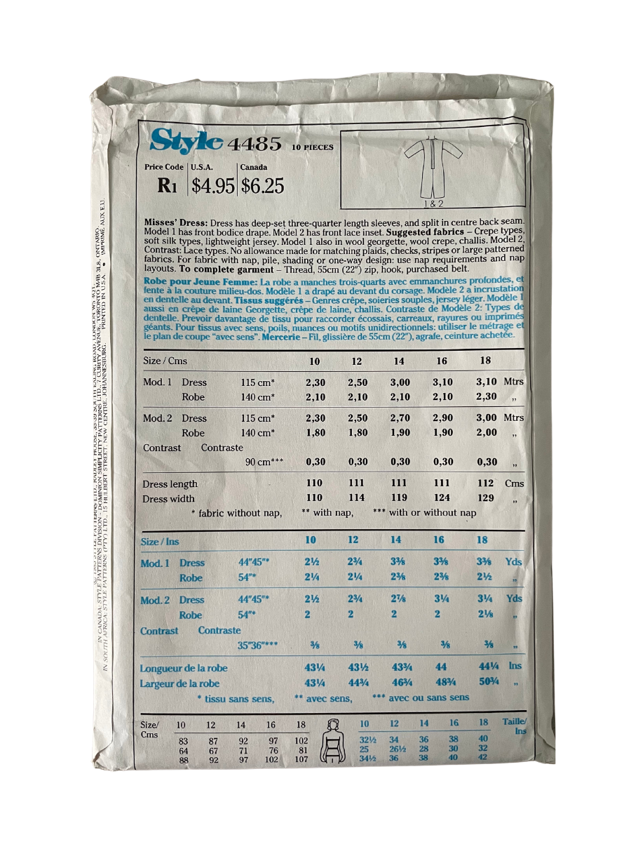 Style 4485 Womens Size 8-12 UK Dress FF