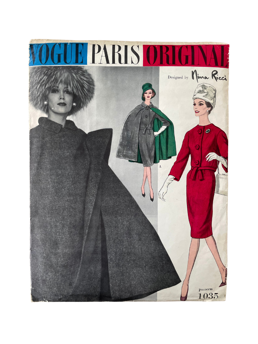 Vogue 1035 Womens Size 10 UK Skirt Jacket Cape