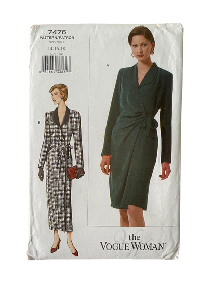 Vogue 7476 Womens Size 12-16 Petite Dress FF