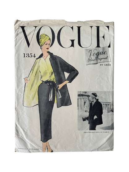 Vogue Paris Original 1354 Womens Size 12 Dress Coat