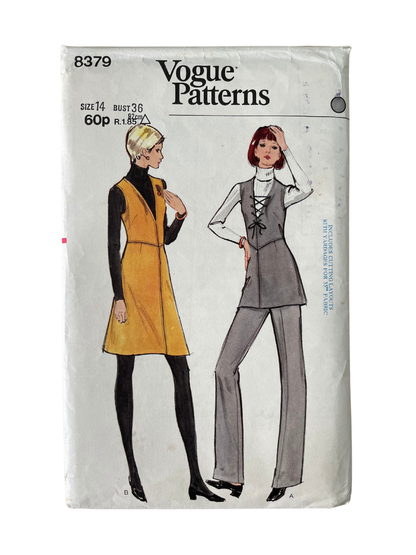 Vogue 8379 Womens Size 12 Tunic Dress Trousers