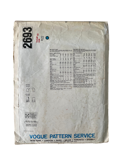 Vogue Designer 2693 Womens Size 6 Top Skirt FF