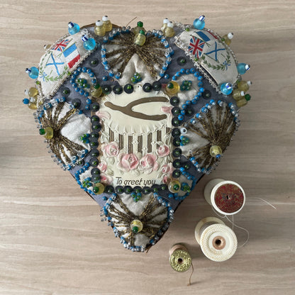 Antique WWI Sweetheart Pin Cushion &