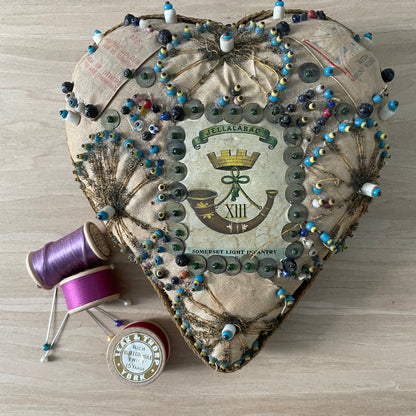 Antique WW1 Regimental Silk Sweetheart Pin Cushion
