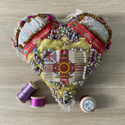Antique WW1 Regimental Silk Sweetheart Pin Cushion