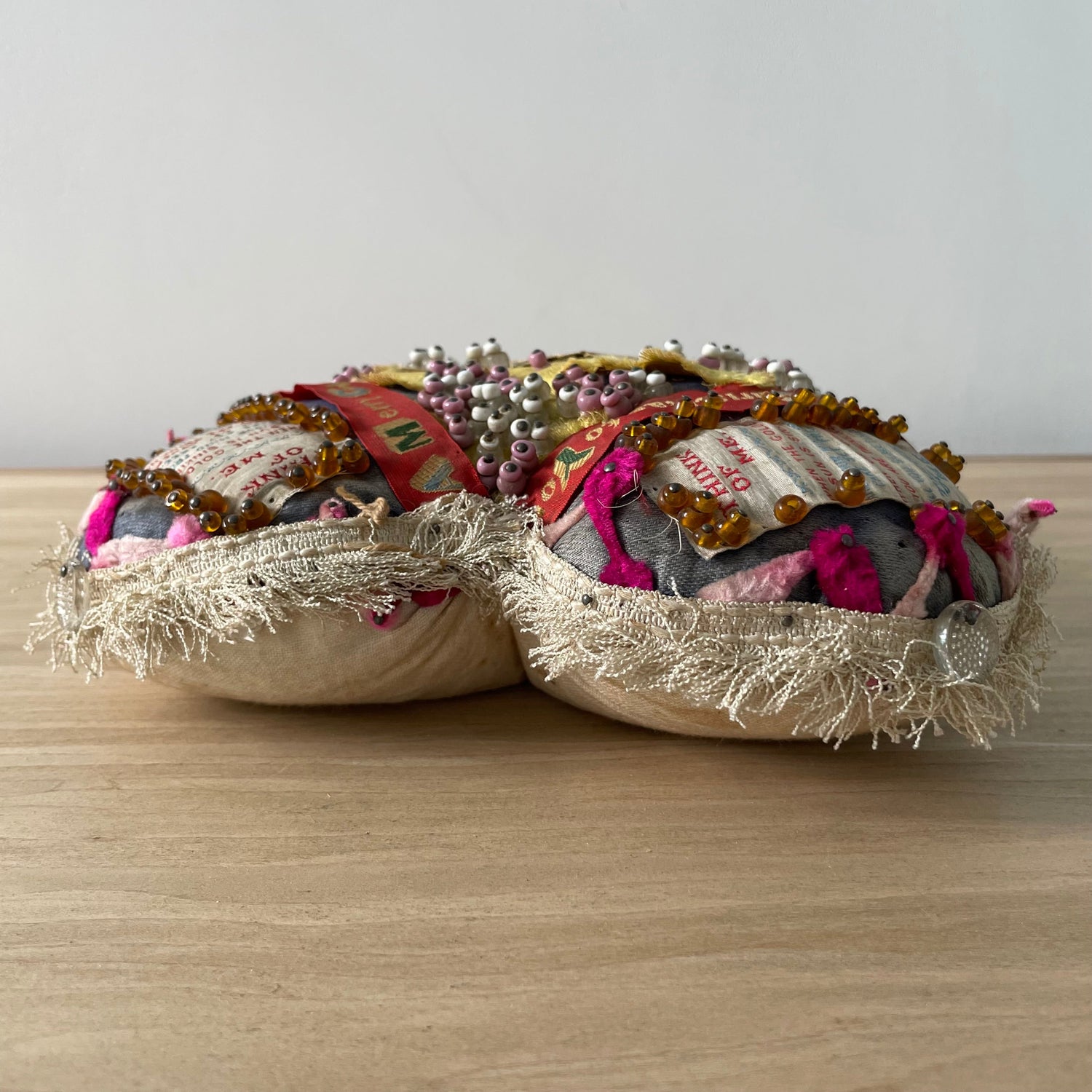 Antique WW1 Regimental Silk Sweetheart Pin Cushion