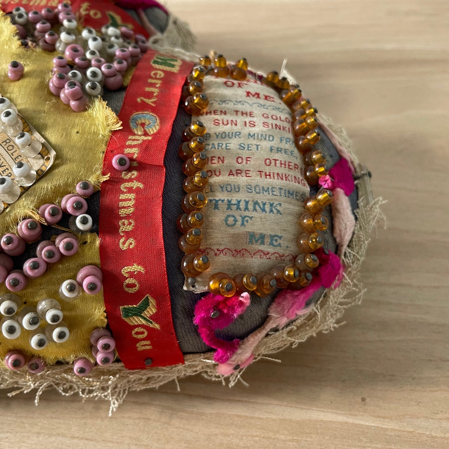 Antique WW1 Regimental Silk Sweetheart Pin Cushion