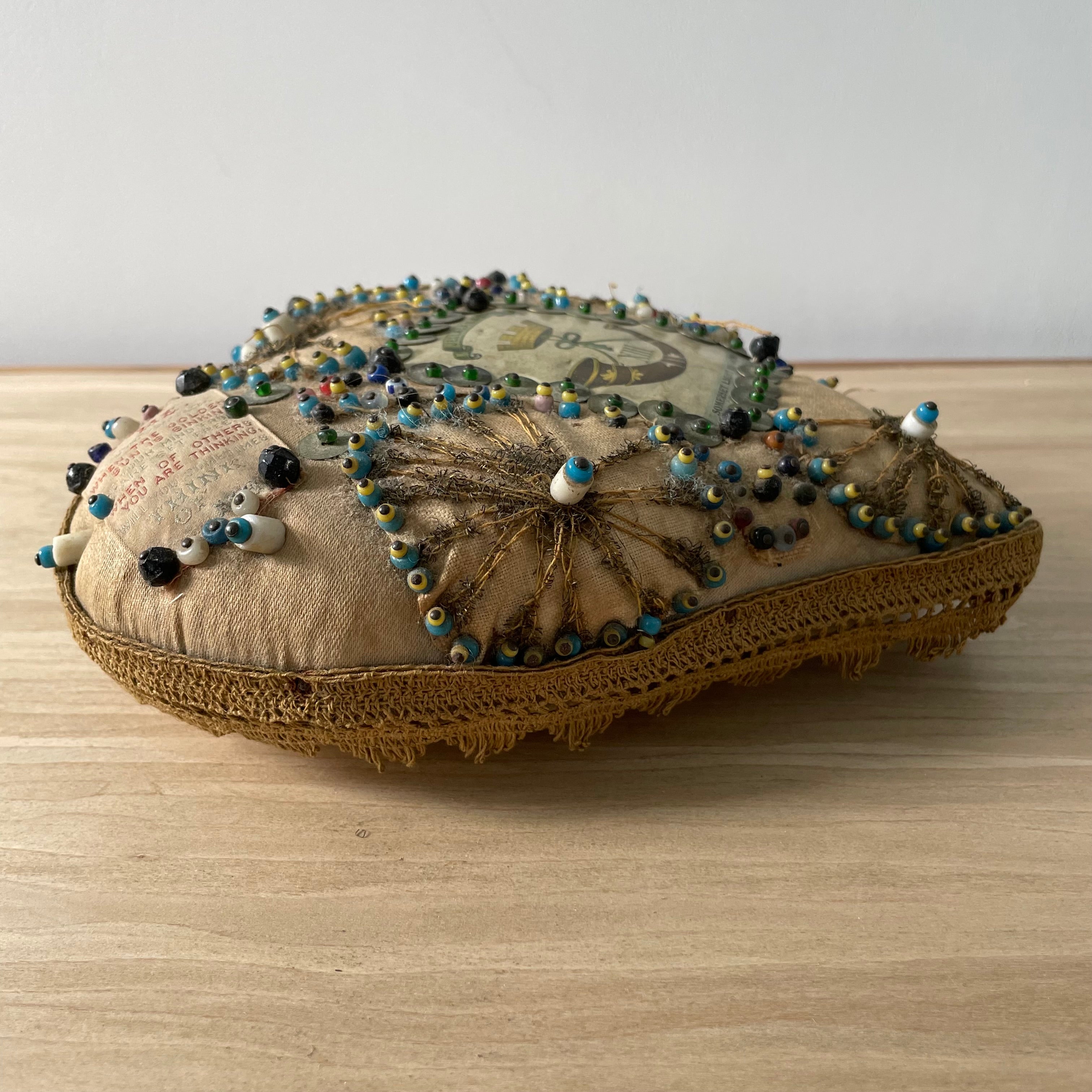 Antique WW1 Regimental Silk Sweetheart Pin Cushion