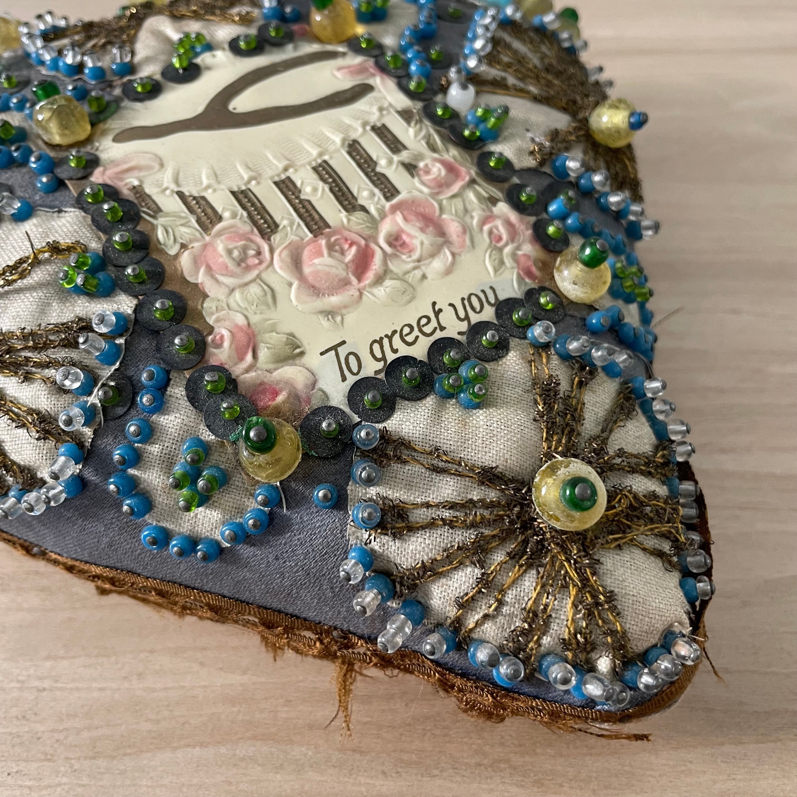 Antique WWI Sweetheart Pin Cushion &