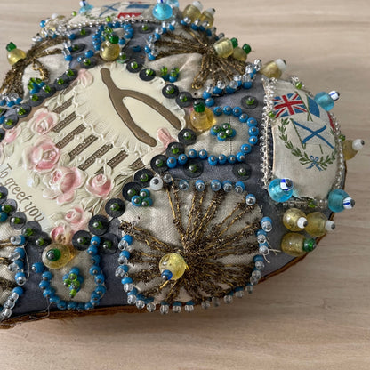 Antique WWI Sweetheart Pin Cushion &