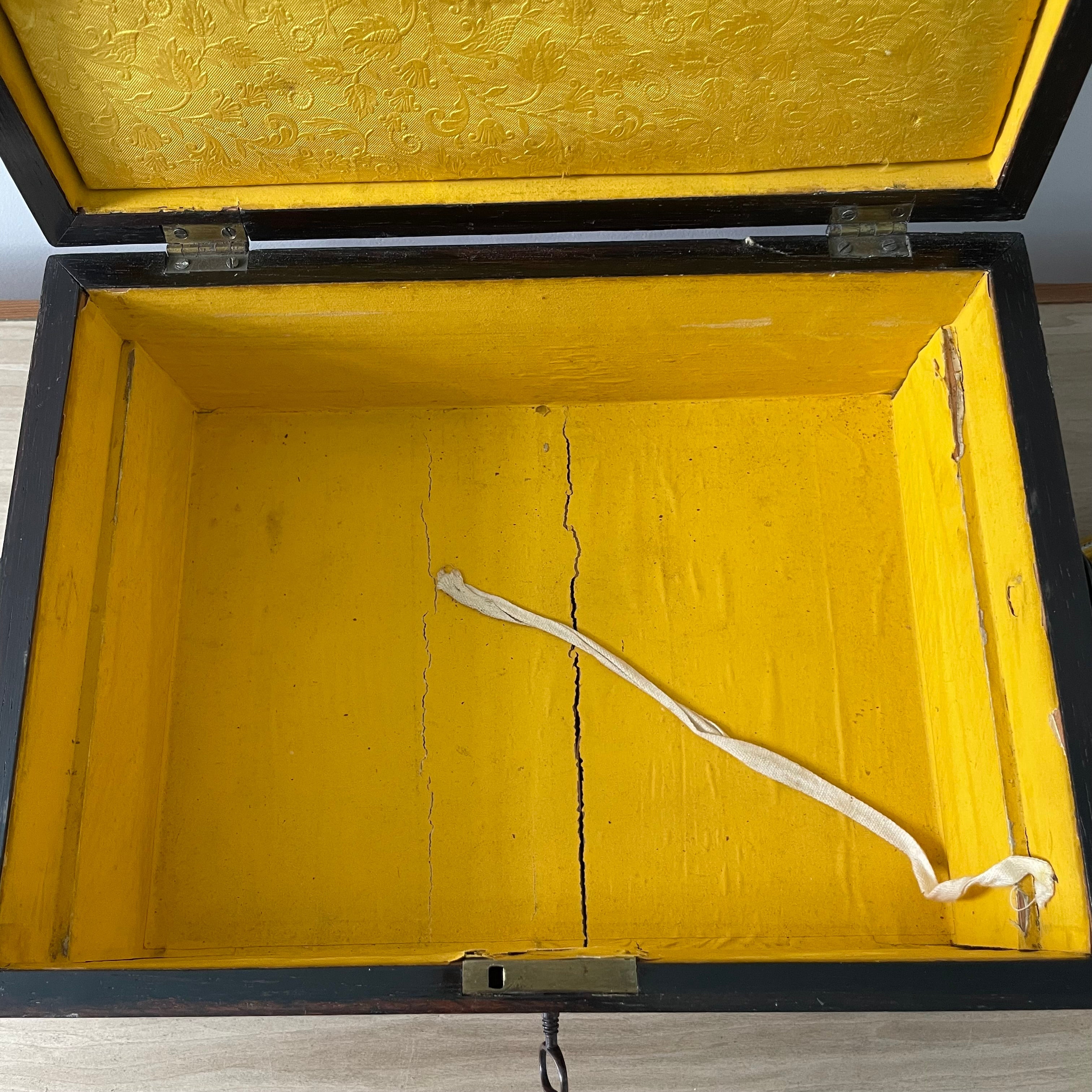 Antique Rosewood Sewing Box – Dated 1839 with Original Tools &amp; Provenance