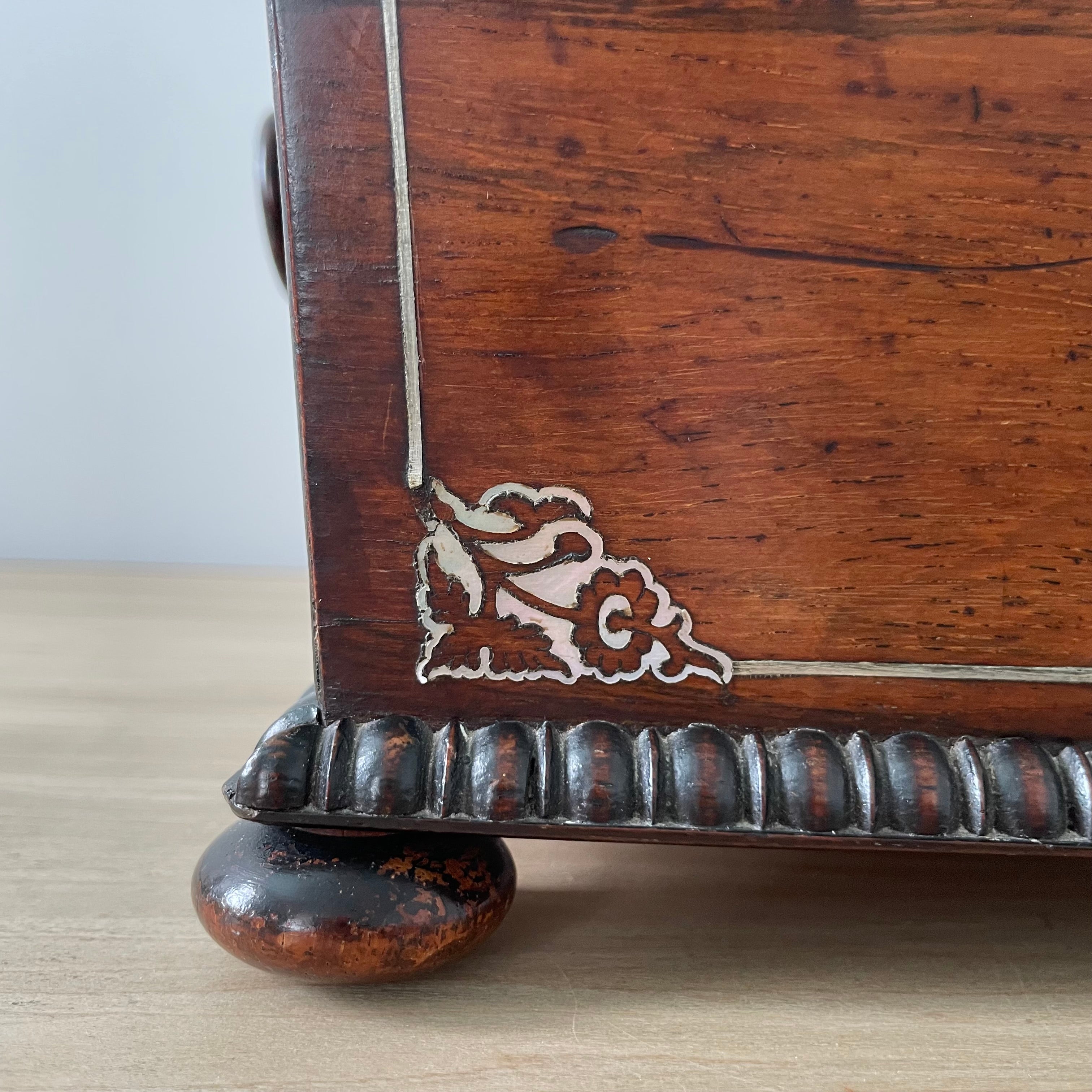 Antique Rosewood Sewing Box – Dated 1839 with Original Tools &amp; Provenance