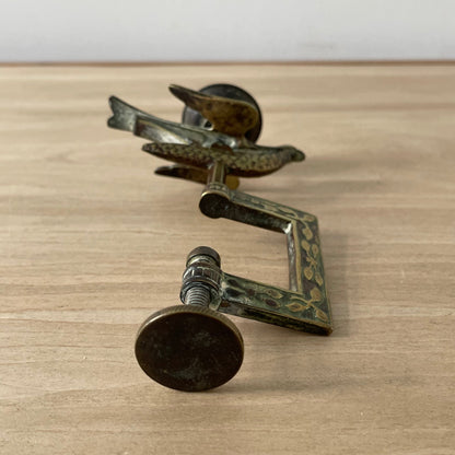 Victorian Cast Brass Sewing Bird Clamp – c.1860 Ornate Pincushion Clamp