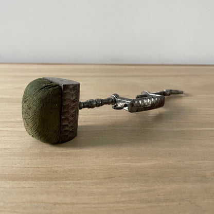 Antique 19th Century Steel Cushion Table Clamp Green