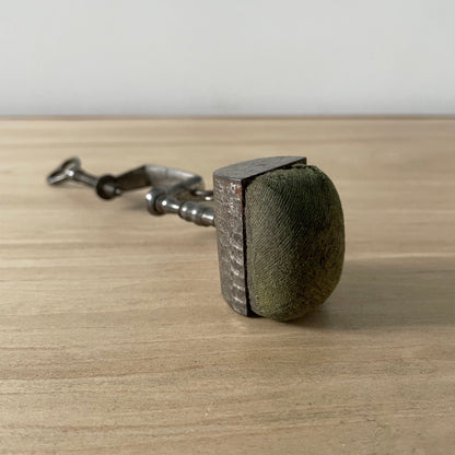 Antique 19th Century Steel Cushion Table Clamp Green