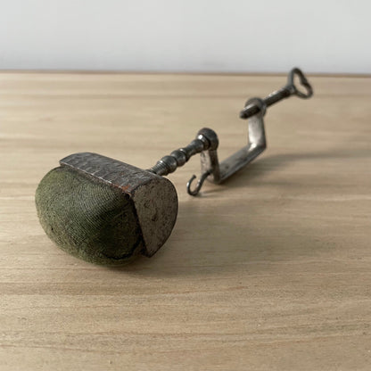 Antique 19th Century Steel Cushion Table Clamp Green