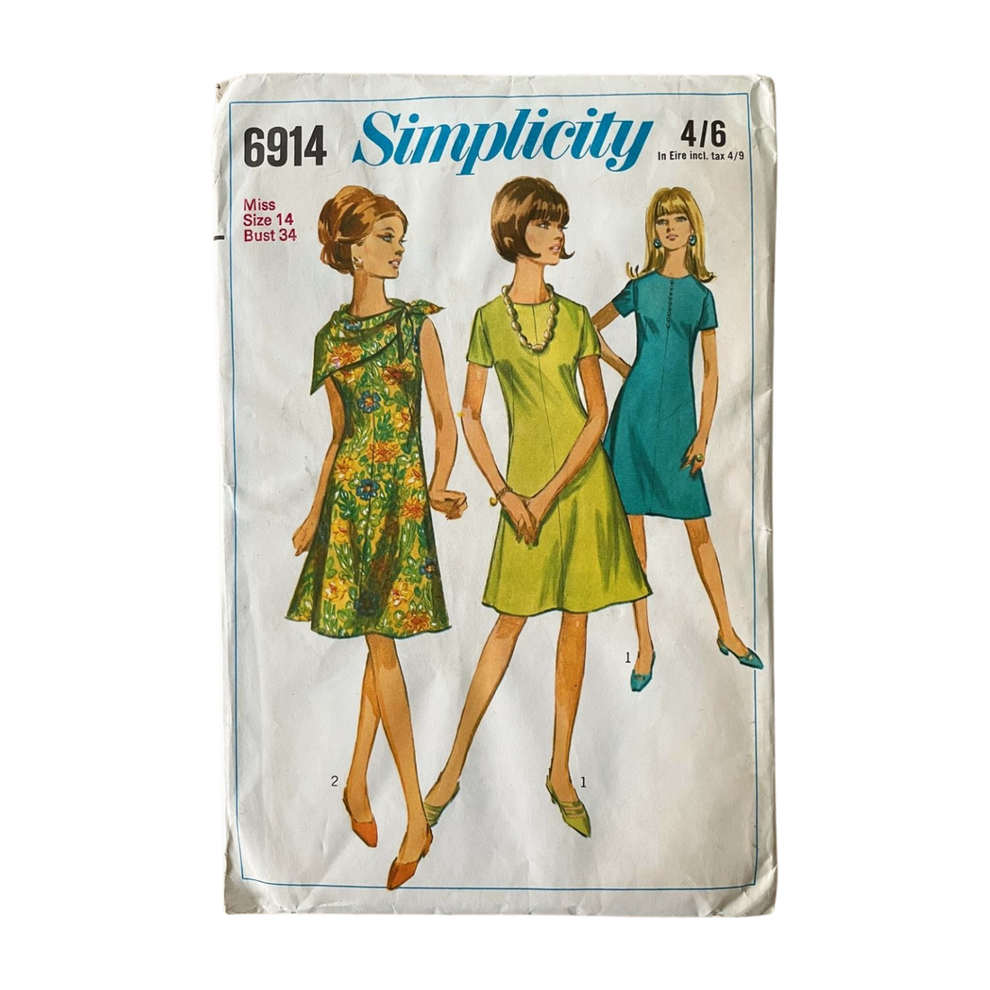 Simplicity 6914 Womens Size 10 Bust 34” Dress