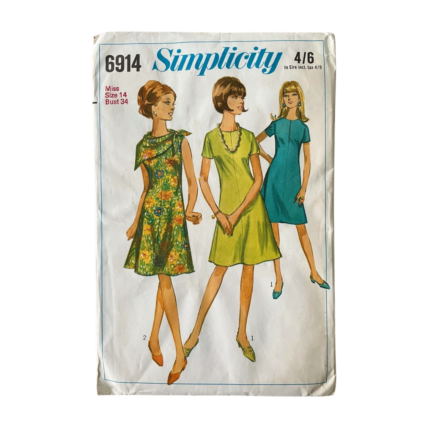 Simplicity 6914 Womens Size 10 Bust 34” Dress
