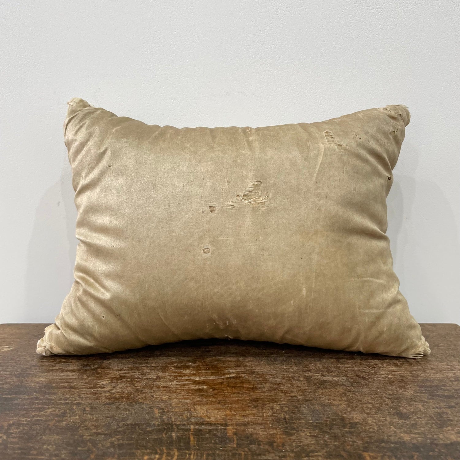 Antique Cream Silk Layette Pin Cushion - &